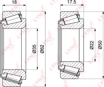 LYNXauto WB-1282 - Подшипник ступицы передний MERCEDES-BENZ C180-55(W203/W204) 00> / CLK200-63(C209) 02> autosila-amz.com