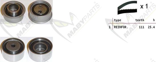 Mabyparts OBK010446 - Комплект зубчатого ремня ГРМ autosila-amz.com