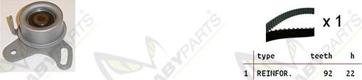 Mabyparts OBK010440 - Комплект зубчатого ремня ГРМ autosila-amz.com