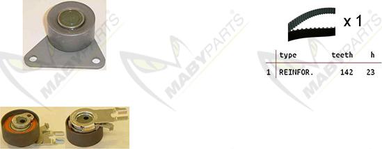 Mabyparts OBK010447 - Комплект зубчатого ремня ГРМ autosila-amz.com