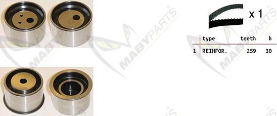 Mabyparts OBK010459 - Комплект зубчатого ремня ГРМ autosila-amz.com