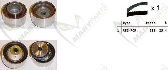 Mabyparts OBK010467 - Комплект зубчатого ремня ГРМ autosila-amz.com