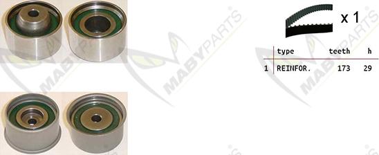 Mabyparts OBK010482 - Комплект зубчатого ремня ГРМ autosila-amz.com