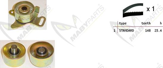 Mabyparts OBK010424 - Комплект зубчатого ремня ГРМ autosila-amz.com