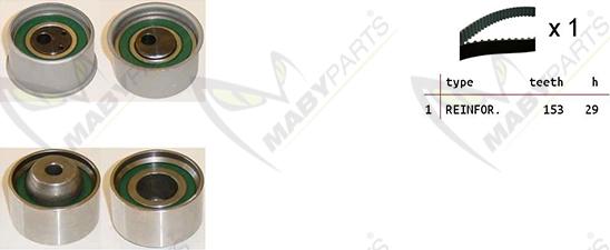 Mabyparts OBK010509 - Комплект зубчатого ремня ГРМ autosila-amz.com