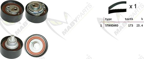 Mabyparts OBK010527 - Комплект зубчатого ремня ГРМ autosila-amz.com