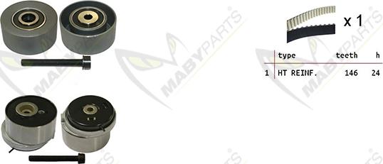 Mabyparts OBK010095 - Комплект зубчатого ремня ГРМ autosila-amz.com