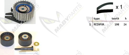 Mabyparts OBK010098 - Комплект зубчатого ремня ГРМ autosila-amz.com