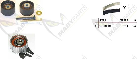 Mabyparts OBK010040 - Комплект зубчатого ремня ГРМ autosila-amz.com