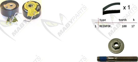 Mabyparts OBK010043 - Комплект зубчатого ремня ГРМ autosila-amz.com