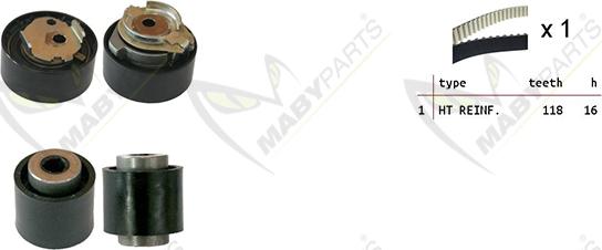 Mabyparts OBK010056 - Комплект зубчатого ремня ГРМ autosila-amz.com