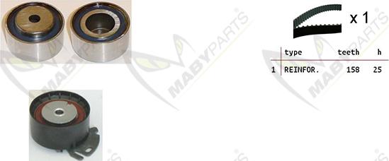 Mabyparts OBK010051 - Комплект зубчатого ремня ГРМ autosila-amz.com
