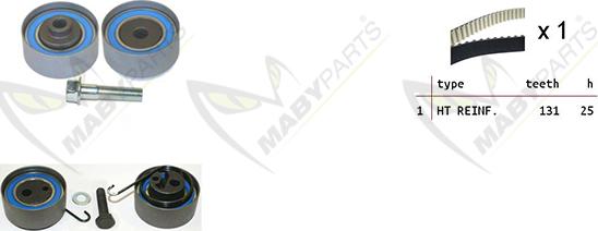 Mabyparts OBK010057 - Комплект зубчатого ремня ГРМ autosila-amz.com