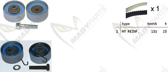 Mabyparts OBK010069 - Комплект зубчатого ремня ГРМ autosila-amz.com