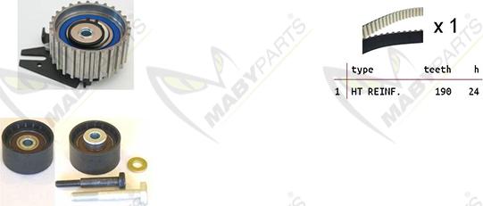 Mabyparts OBK010065 - Комплект зубчатого ремня ГРМ autosila-amz.com