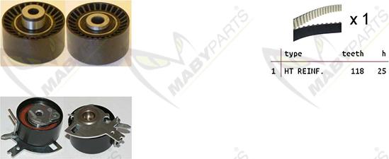 Mabyparts OBK010089 - Комплект зубчатого ремня ГРМ autosila-amz.com