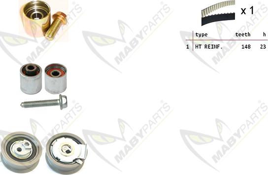 Mabyparts OBK010193 - Комплект зубчатого ремня ГРМ autosila-amz.com