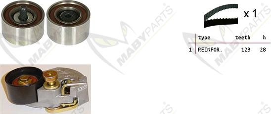 Mabyparts OBK010140 - Комплект зубчатого ремня ГРМ autosila-amz.com