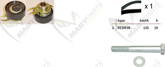 Mabyparts OBK010165 - Комплект зубчатого ремня ГРМ autosila-amz.com