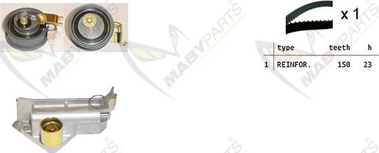 Mabyparts OBK010168 - Комплект зубчатого ремня ГРМ autosila-amz.com