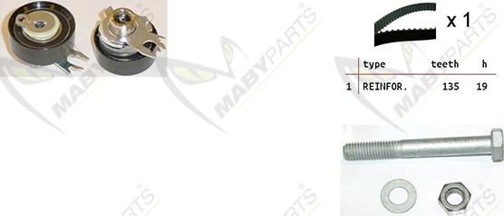 Mabyparts OBK010107 - Комплект зубчатого ремня ГРМ autosila-amz.com