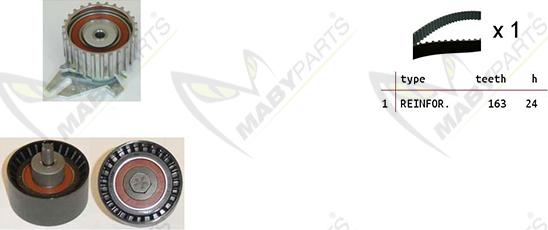 Mabyparts OBK010119 - Комплект зубчатого ремня ГРМ autosila-amz.com