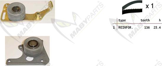 Mabyparts OBK010114 - Комплект зубчатого ремня ГРМ autosila-amz.com