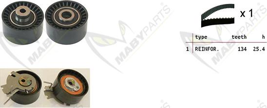 Mabyparts OBK010116 - Комплект зубчатого ремня ГРМ autosila-amz.com