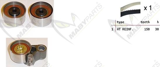 Mabyparts OBK010189 - Комплект зубчатого ремня ГРМ autosila-amz.com