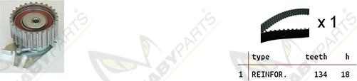 Mabyparts OBK010187 - Комплект зубчатого ремня ГРМ autosila-amz.com