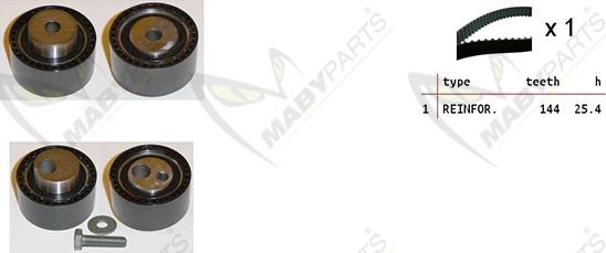 Mabyparts OBK010134 - Комплект зубчатого ремня ГРМ autosila-amz.com