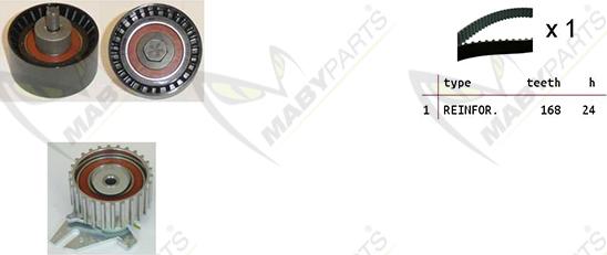 Mabyparts OBK010174 - Комплект зубчатого ремня ГРМ autosila-amz.com