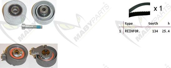 Mabyparts OBK010173 - Комплект зубчатого ремня ГРМ autosila-amz.com