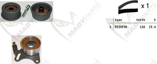 Mabyparts OBK010399 - Комплект зубчатого ремня ГРМ autosila-amz.com