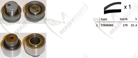 Mabyparts OBK010395 - Комплект зубчатого ремня ГРМ autosila-amz.com