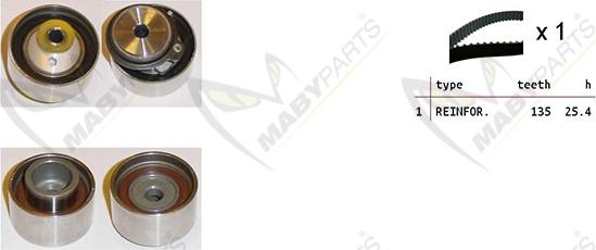 Mabyparts OBK010346 - Комплект зубчатого ремня ГРМ autosila-amz.com