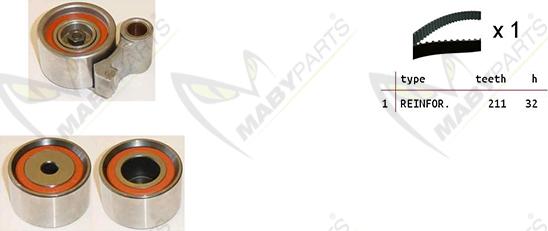 Mabyparts OBK010307 - Комплект зубчатого ремня ГРМ autosila-amz.com