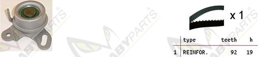 Mabyparts OBK010388 - Комплект зубчатого ремня ГРМ autosila-amz.com