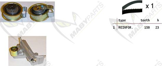 Mabyparts OBK010336 - Комплект зубчатого ремня ГРМ autosila-amz.com