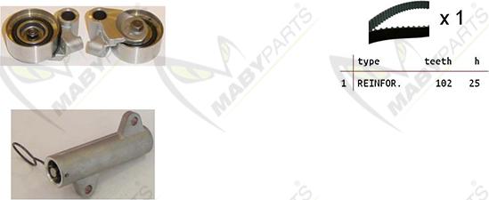 Mabyparts OBK010338 - Комплект зубчатого ремня ГРМ autosila-amz.com