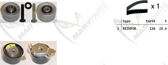 Mabyparts OBK010379 - Комплект зубчатого ремня ГРМ autosila-amz.com