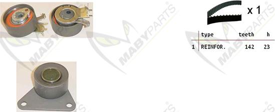 Mabyparts OBK010374 - Комплект зубчатого ремня ГРМ autosila-amz.com