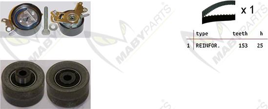 Mabyparts OBK010376 - Комплект зубчатого ремня ГРМ autosila-amz.com