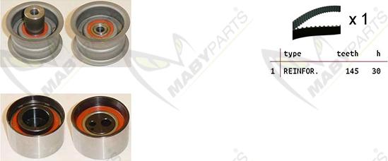 Mabyparts OBK010299 - Комплект зубчатого ремня ГРМ autosila-amz.com