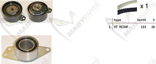 Mabyparts OBK010243 - Комплект зубчатого ремня ГРМ autosila-amz.com