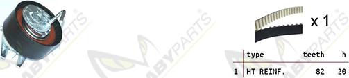 Mabyparts OBK010242 - Комплект зубчатого ремня ГРМ autosila-amz.com