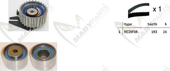 Mabyparts OBK010258 - Комплект зубчатого ремня ГРМ autosila-amz.com