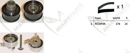 Mabyparts OBK010204 - Комплект зубчатого ремня ГРМ autosila-amz.com