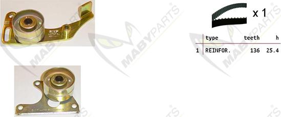 Mabyparts OBK010280 - Комплект зубчатого ремня ГРМ autosila-amz.com