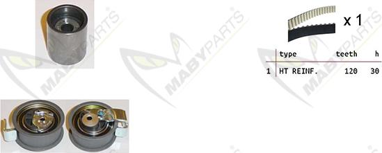 Mabyparts OBK010235 - Комплект зубчатого ремня ГРМ autosila-amz.com